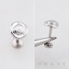 COWBOY HAT 3D TOP PUSHIN (THREADLESS) 316L SURGICAL STEEL LABRET SET